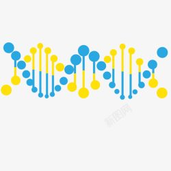 点点DNA双螺旋结构素材