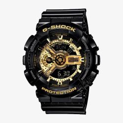 运动手表卡西欧黑金限量版手表高清图片