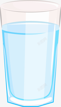 喝水杯蓝色卡通水杯高清图片