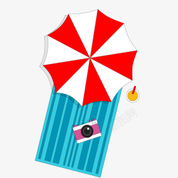 太阳伞矢量沙滩度假俯视图矢量图高清图片