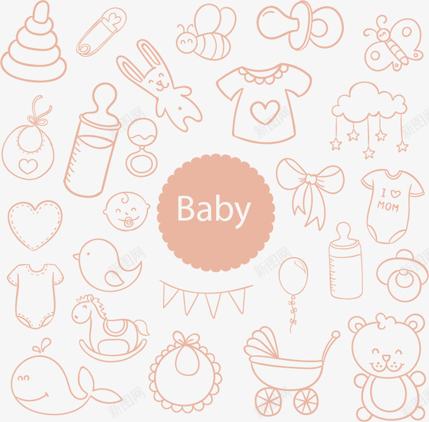 咖啡色简约母婴玩具装饰图案png免抠素材_88icon https://88icon.com 免扣PNG 咖啡色 母婴玩具 简约 装饰图案