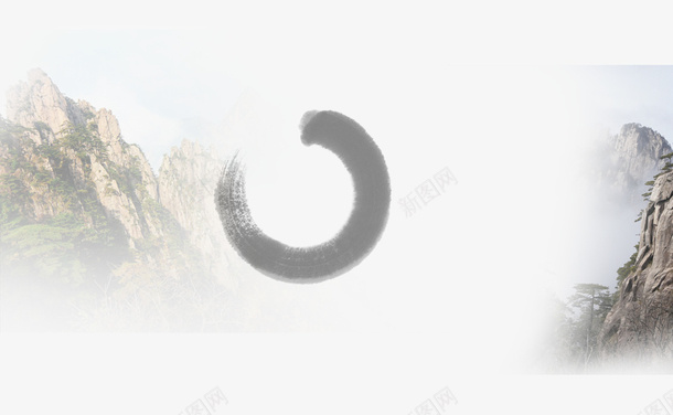 山水水墨画psd免抠素材_88icon https://88icon.com 促销海报 天猫 淘宝 淘宝素材