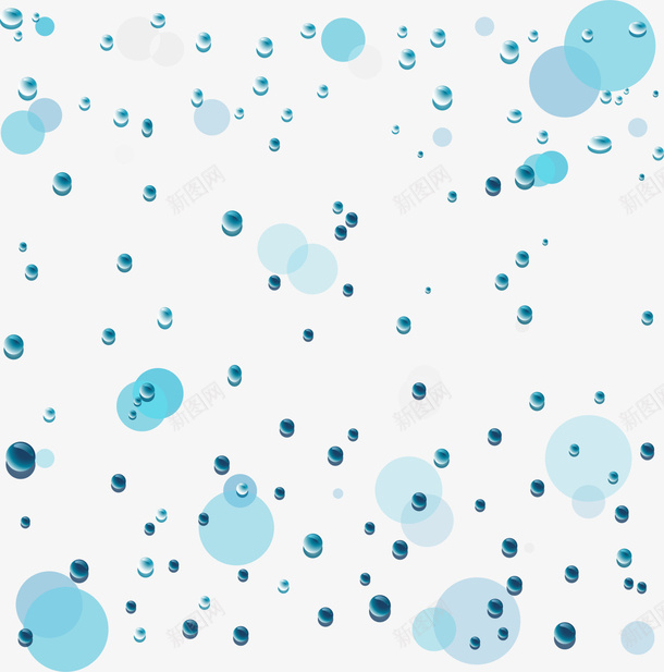 蓝色梦幻水滴背景png免抠素材_88icon https://88icon.com 水流背景 水珠 水花 流体 液体 蓝色水滴