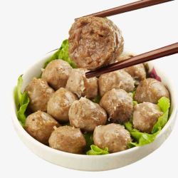 潮汕牛肉筷子夹牛肉丸高清图片