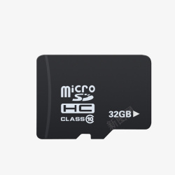 黑色存储卡micro32GB内存卡高清图片