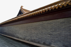 深灰色中国风古代围墙素材