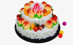 寿宴背景素材双层寿宴蛋糕高清图片