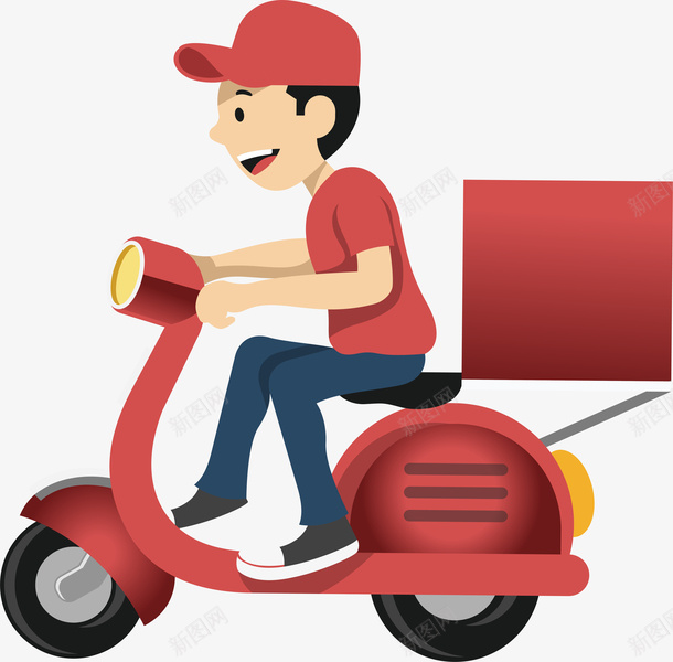 绘画风格摩托外卖骑手png免抠素材_88icon https://88icon.com 卡通绘画 外卖 外卖骑手 摩托车 红色色 送餐 送餐员 骑手