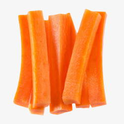 橙色切成条的胡萝卜实物素材