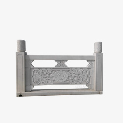 中式浮雕石栏杆素材