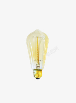 透明立体家居家电黄光灯泡实物素材