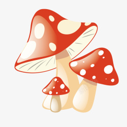 平面食物素材彩色蘑菇矢量图高清图片