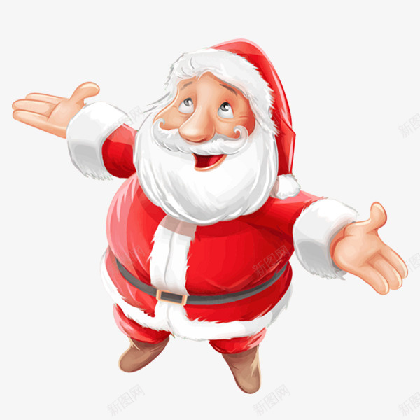 穿红色衣服的圣诞老人88png免抠素材_88icon https://88icon.com 圣诞老人 白胡子老人 送礼物的老人 雪天的老人