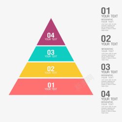 扁平化金字塔扁平图表高清图片