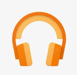 蓝橙色LOGO橙色耳机听音乐logo图标高清图片