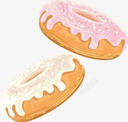 餐厅插图设计美味的甜甜圈手绘系列高清图片