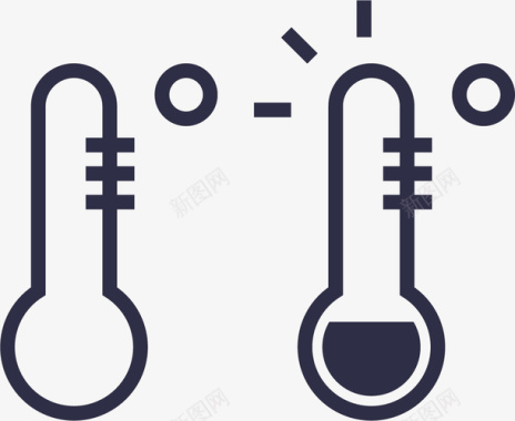 温度计简笔温度计图标图标