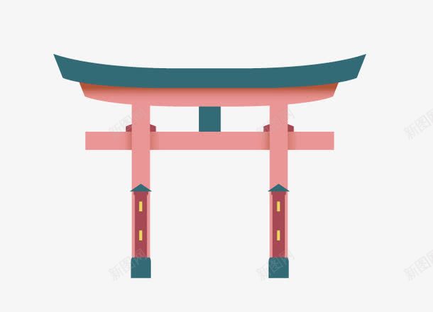 日本神社门png免抠素材_88icon https://88icon.com png图片素材 免费png 免费png素材 大门 手绘 日本神社门 门