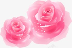 矢量立体玫瑰花粉色立体玫瑰花婚礼高清图片