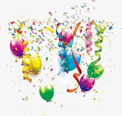 五彩缤纷气球节日庆祝装饰高清图片