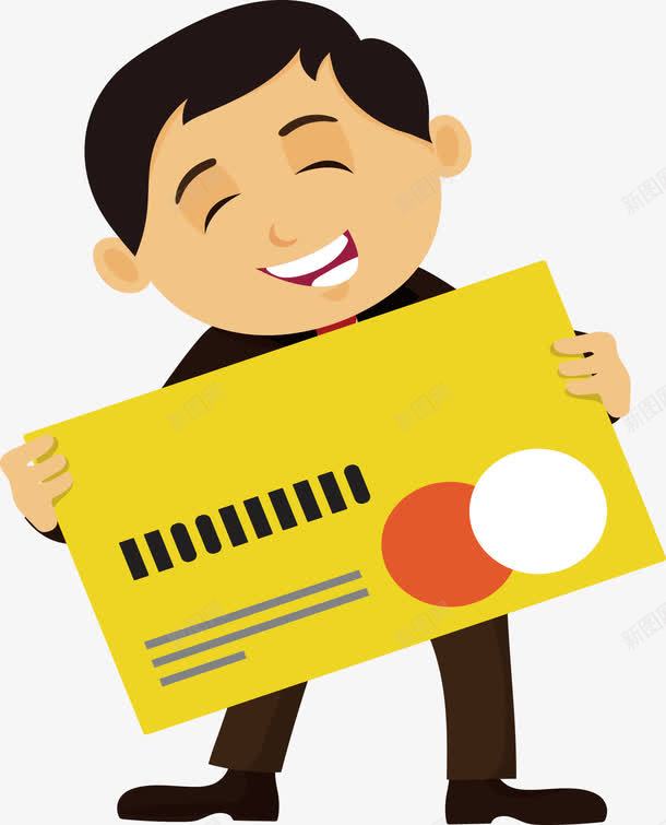 拿着信用卡的小人png免抠素材_88icon https://88icon.com 信用卡 商务小人 财务报表 金融行业