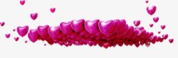 悬浮粉色心形气球素材