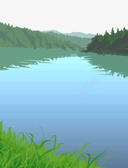 春天里的小河流素材