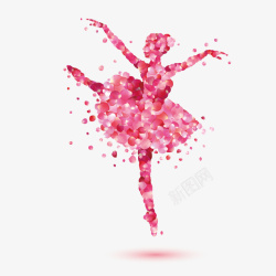 美丽小女孩跳舞女孩装饰花瓣高清图片
