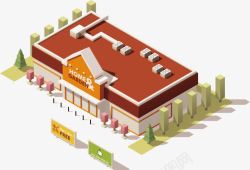 大型商场立体3D地标建筑大型商场元素高清图片