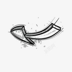 几何矢手绘商务几何图形商业墨迹箭头矢矢量图图标高清图片