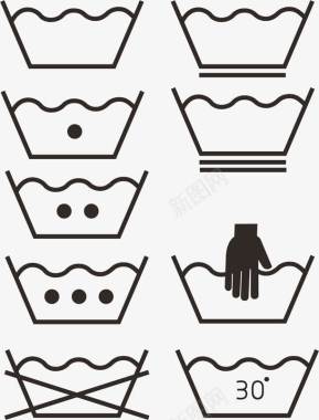 洗护专用洗水标志图标图标