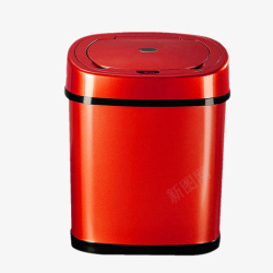 红色的智能垃圾桶素材