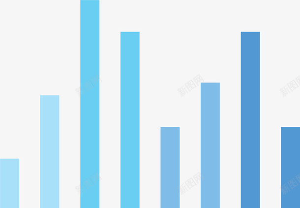 渐变蓝色条形声波矢量图ai免抠素材_88icon https://88icon.com 声波 声波图 条形图 柱形图 矢量png 蓝色声波 矢量图