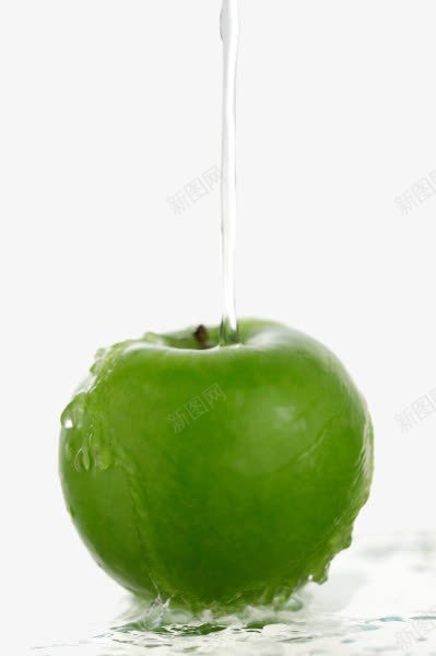 水柱和苹果png免抠素材_88icon https://88icon.com 新鲜 水果 水流 清新 清水 青苹果