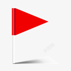 三角旗标志红色的三角旗标志矢量图高清图片