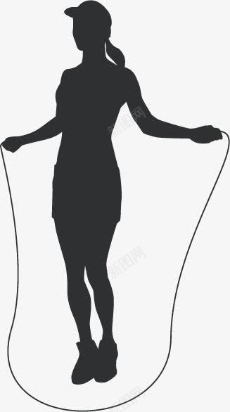 跳绳剪影png免抠素材_88icon https://88icon.com 人物剪影 健身 女性 跳绳 运动 锻炼