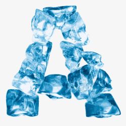冰晶字体矢量图冰块英文字母高清图片