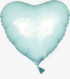 青色心形气球素材