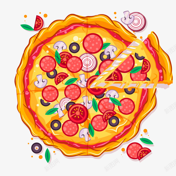 卡通披萨png免抠素材_88icon https://88icon.com PNG图 PNG图下载 创意卡通 卡通 卡通插图 披萨 插图 美味食物