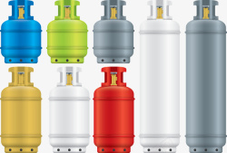 煤气配件彩色煤气罐矢量图高清图片