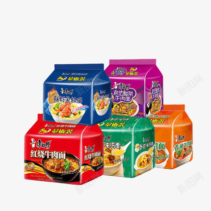 康师傅方便面套装png免抠素材_88icon https://88icon.com 康师傅 方便面 速食 高清