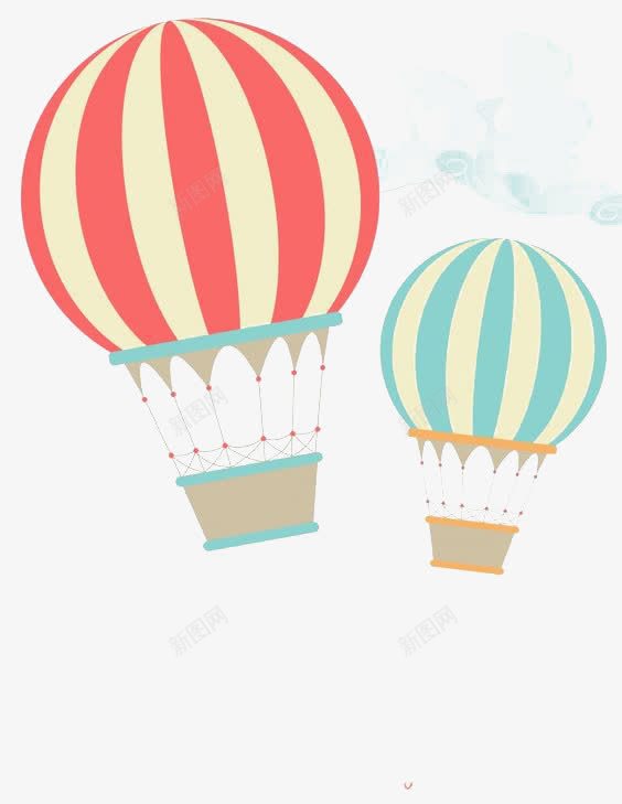 卡通热气球png免抠素材_88icon https://88icon.com 卡通 天空 手绘 插画 条纹 热气球