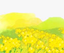 春天黄色油菜花背景素材