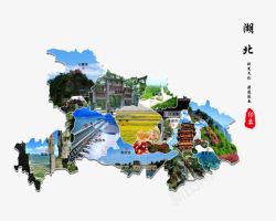 武汉旅游湖北旅游地图高清图片