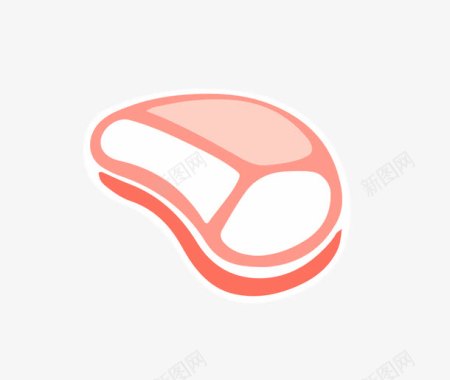 AI素材肉片icon图标图标