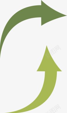 清新绿色草丛背景手绘绿色箭头弧线图标图标