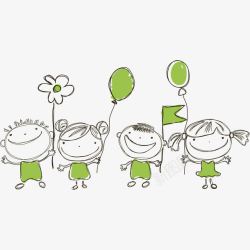 卡通小学生素材