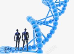 蓝色基因检测DNA双螺旋素材