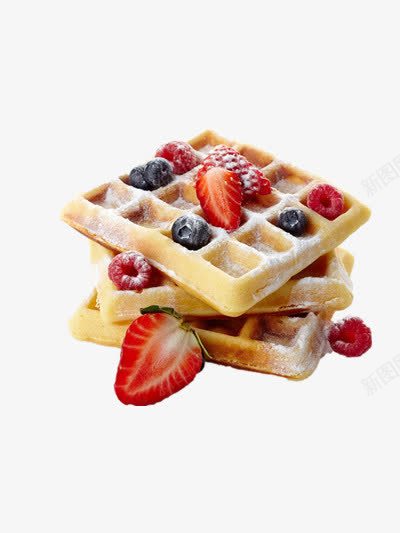 草莓华夫饼png免抠素材_88icon https://88icon.com waffle 华夫饼 点心 烘焙 甜点 甜食 红草莓 鸡蛋