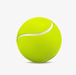 网球运动员简约黄色立体网球高清图片